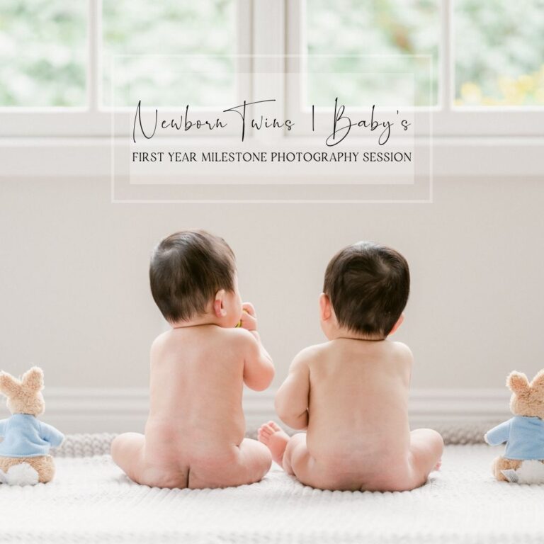 Newborn Twins | Baby’s First Year Milestone Photography Session