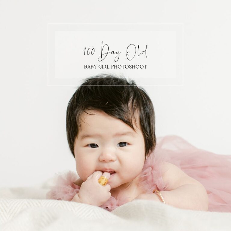 100 Day Old Baby Girl Photoshoot